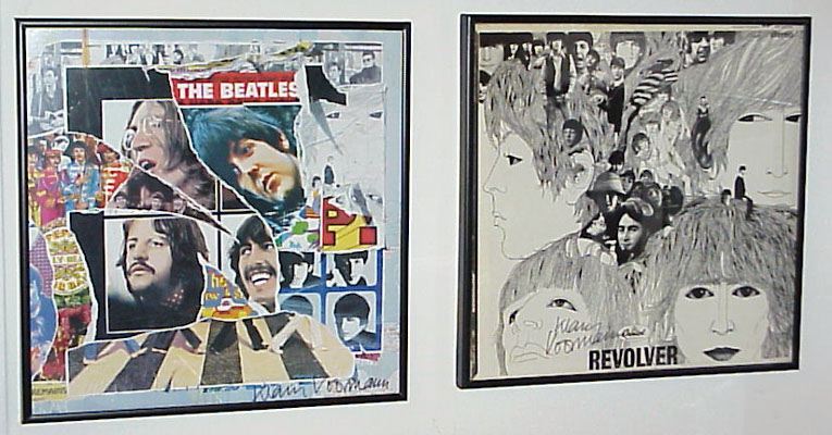 Beatles Revolver album cover (signed by Klaus Voorman) - 13x13in (framed)